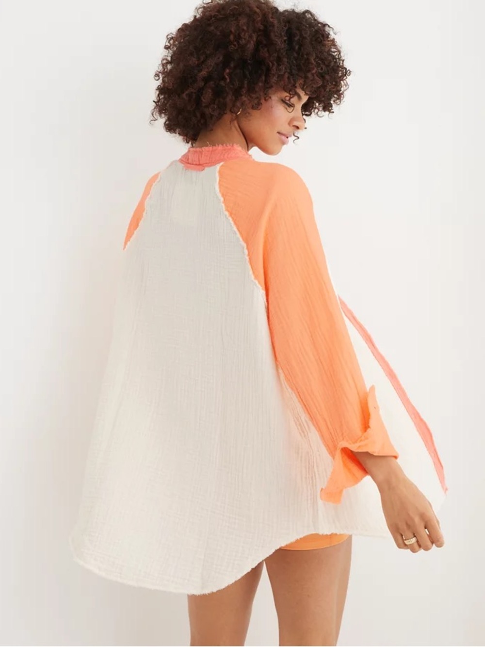 Aerie Gauzy Coverup Shirt - Picture 2 of 9